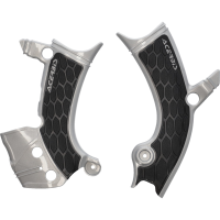 (image for) Acerbis X-Grip Frame Guard - Yamaha YZ250F 24-26, YZ250FX 25-26, YZ450F 23-26, YZ450FX 24-26 - Silver/black