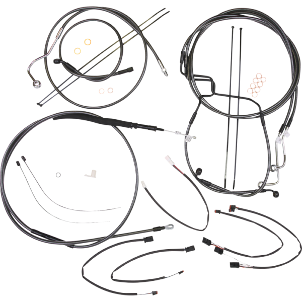 (image for) MAGNUM Black Pearl Handlebar Installation Kit (12"-14" Apes)