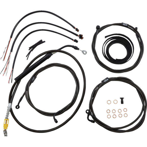(image for) LA Choppers Midnight Braided Complete Kit for 21-23 FLTRX/S/ST (15-17in.)