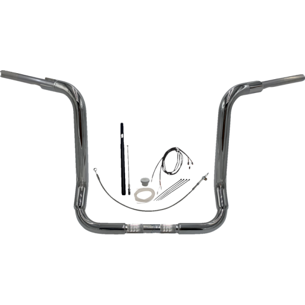 (image for) FAT BAGGERS INC Fat Baggers Round Top EZ Install Handlebar 16" Chrome