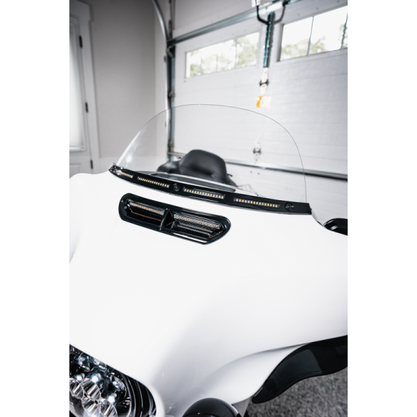 (image for) Custom Dynamics Windshield Trim LED Turn Signal Gloss Black