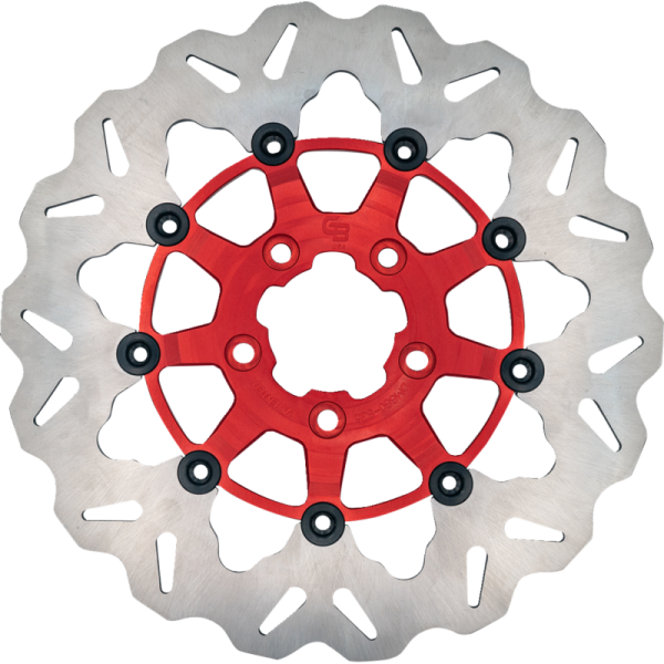 (image for) GBRAKES Full-floating Front Rotor, Red Carrier