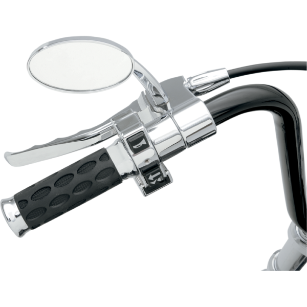 (image for) Drag Specialties Custom Rubber Grip Chrome