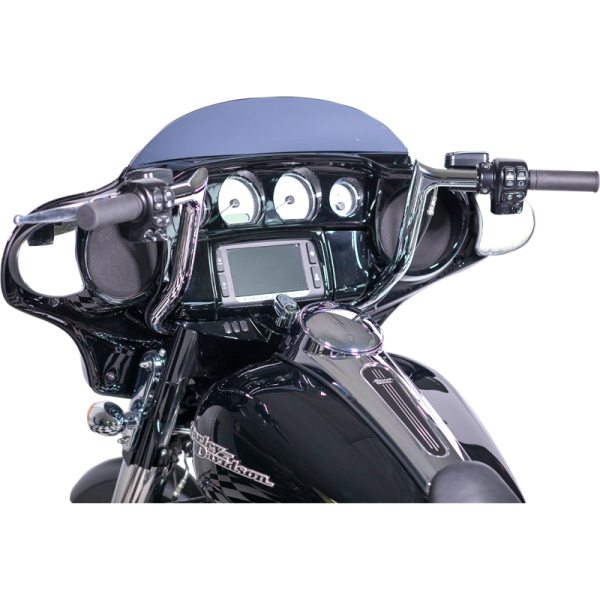 (image for) FAT BAGGERS INC EZ Install 1 1/4" Pointed Top Handlebar Chrome 14" Rise