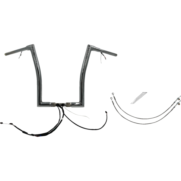 (image for) Fat Baggers Flat Top EZ Install Handlebar 16" Chrome