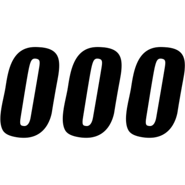 (image for) D'COR VISUALS SX Series Numbers - 6" Black - No. 0