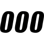 (image for) SX Series Numbers - 6" Black - No. 0