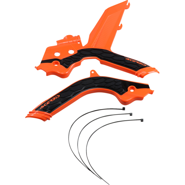 (image for) Acerbis X-Grip Frame Guard - KTM 125-250 SX, 250-450 SX-F, 250/300 XC 19-22, 250-450 XC-F 19-22 - Orange 16/black