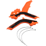 (image for) Acerbis X-Grip Frame Guard - KTM 125-250 SX, 250-450 SX-F, 250/300 XC 19-22, 250-450 XC-F 19-22 - Orange 16/black