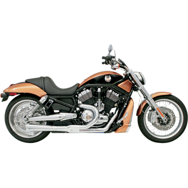 BASSANI XHAUST Bassani Road Rage 2-Into-1 System Chrome, Short (VRSCA/B)