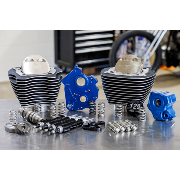 (image for) S&S CYCLE Power Package Wrinkle Black Gear Drive (Black Tubes)