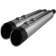 (image for) Khrome Werks 4.50" HP PLUS Slip-On Mufflers - Chrome w/ black Edge tip billet end caps