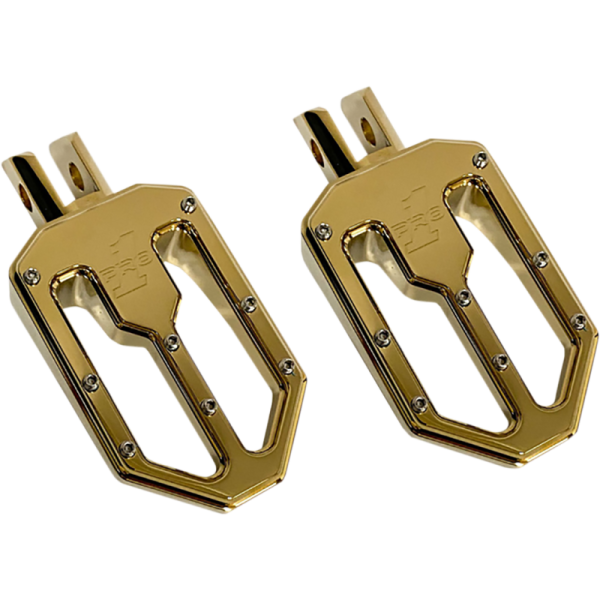 (image for) PRO-ONE PERF.MFG. Moto Billet Footpegs Gold (M-Eight Softail/ELW/Pan America)