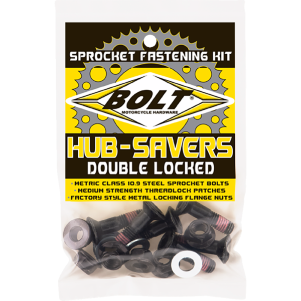 (image for) BOLT Hub-Savers Double Locked Sprocket Fastening Kit - Black