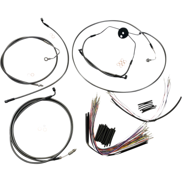 (image for) MAGNUM Black Pearl Designer DOT Handlebar Installation Kit, 12"-14" Apes