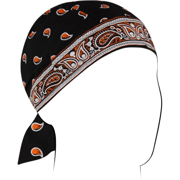 (image for) Zan Headgear Flydanna Headwrap - Classic bandanna orange/black