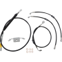 (image for) LA Choppers Black Vinyl/Stainless Braided Standard Kit for 18-24 FXLRS/FXFB/FXFBS w/ ABS (15-17in.)