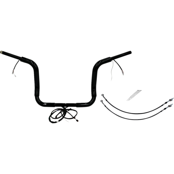 (image for) Fat Baggers Round Top EZ Install Handlebar 12" Gloss Black