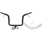 (image for) Fat Baggers Round Top EZ Install Handlebar 12" Gloss Black