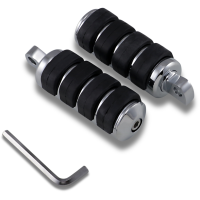 (image for) Soft-Ride Male Mount Footpegs, Large Chrome