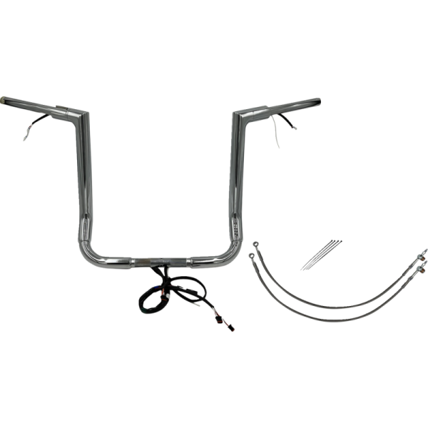 (image for) Fat Baggers Flat Top EZ Install Handlebar 16" Chrome