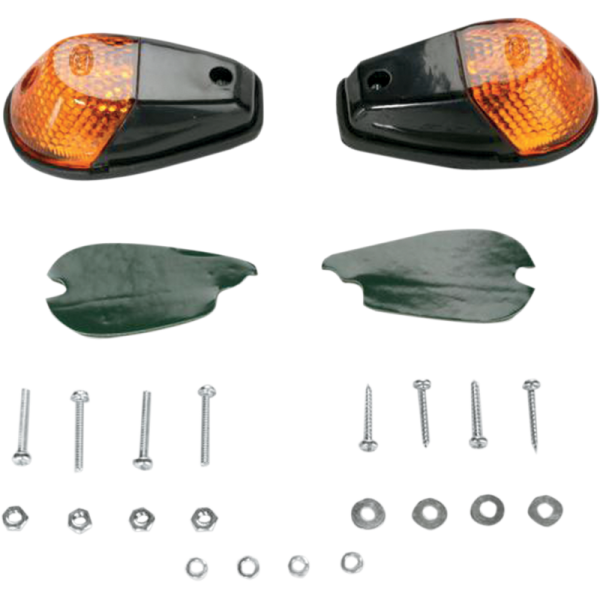 (image for) K&S TECHNOLOGIES Flush Mount Marker Light - Black/Amber (Single Filament)