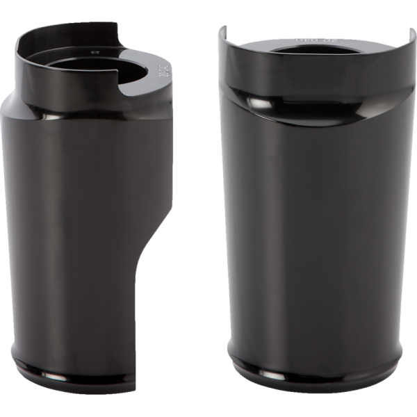 (image for) Arlen Ness Smooth Aluminum Fat Tire Fork Boot Covers, Black Anodized