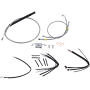 (image for) Burly Brand Stainless Steel Handlebar Cable/Line Install Kit, For 16" Ape hanger bar