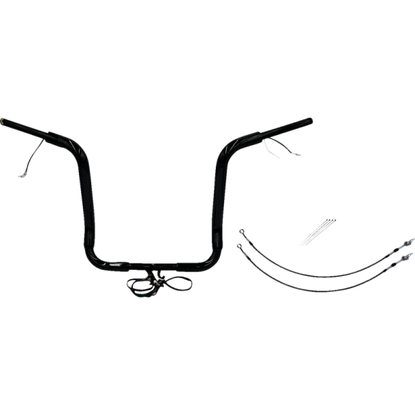 (image for) Fat Baggers Round Top EZ Install Handlebar 16" Gloss Black