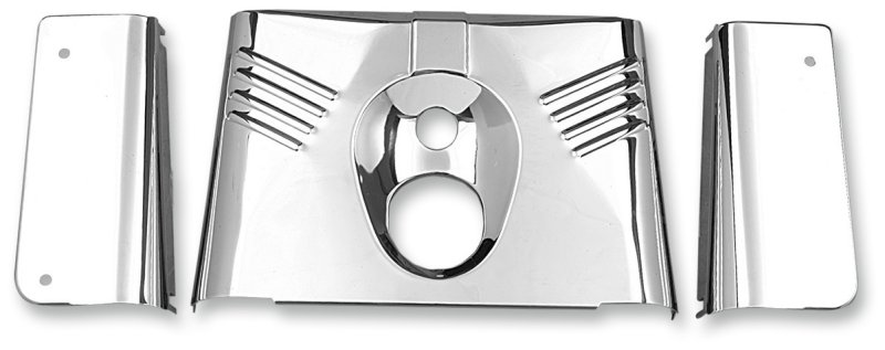 (image for) Drag Specialties 3-Piece Ribbed Fork Tins - Chrome