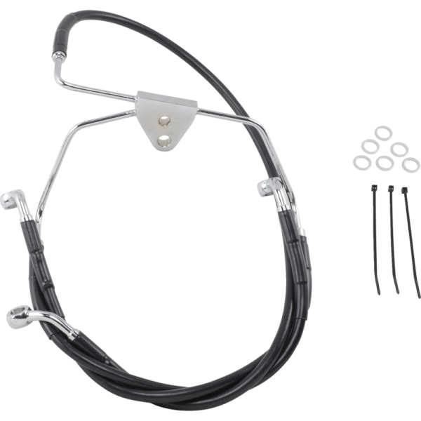 (image for) Drag Specialties Black Vinyl Brake Line Kit 1741-2514