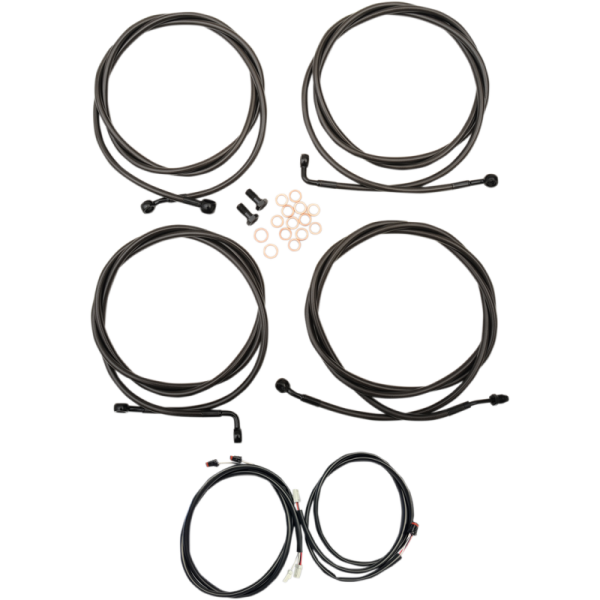 (image for) LA Choppers Midnight Braided Plug-and-Play Kit for 17-20 Dresser w/ ABS (8-10in.)