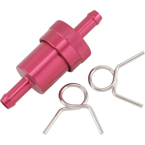 (image for) EMGO Anodized Aluminum Fuel Filter - 5/16" Red