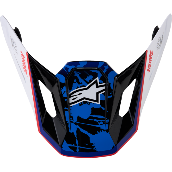 (image for) Alpinestars S-M7 Blaster Visor - White/Blue/Red