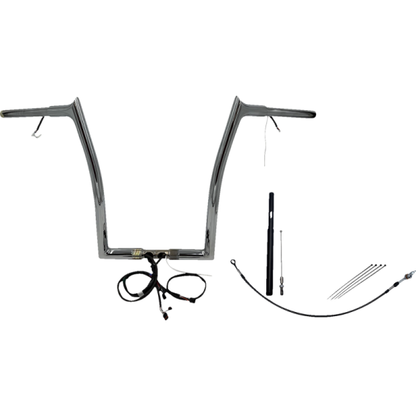 (image for) EZ Install Chrome 16" Pointed Top Handlebar Kit
