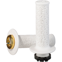 (image for) Lock-On Grips - White/gold