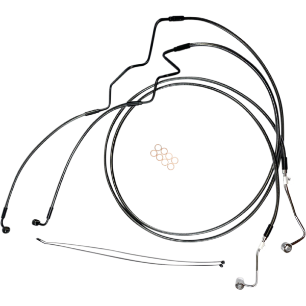 (image for) MAGNUM Black Pearl +2" Lower Brake Line Kit for 15-16 FLTRUSE