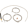 (image for) LA Choppers Standard Cable Kit, Stainless Braided, 12"-14" Handlebars
