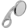 (image for) Clamp-On Shooter Mirror - Chrome (1 1/4" Handlebars)