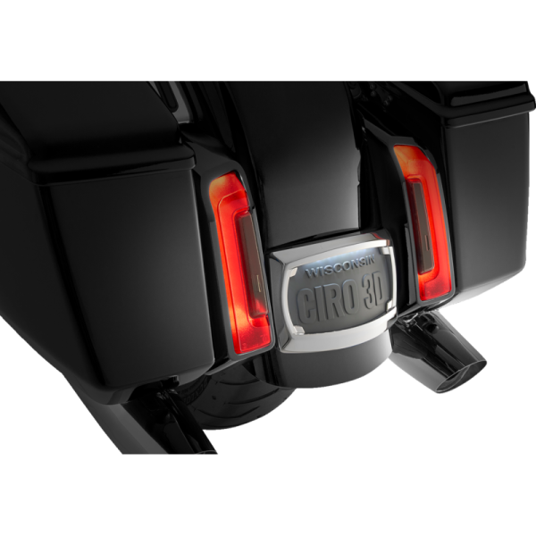 (image for) CIRO LLC Curved License Plate Frame Kit With LED Plate Light - Chrome