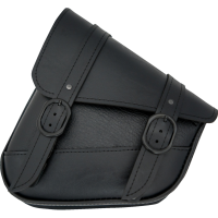 (image for) Leather Swingarm Bag Black w/ Chrome Buckles