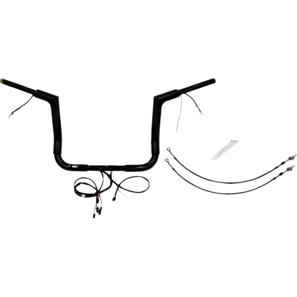 (image for) Fat Baggers Flat Top EZ Install Handlebar 12" Gloss Black