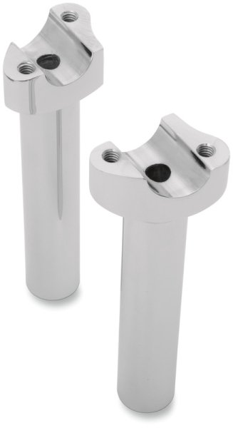 (image for) Drag Specialties Forged Aluminum Straight Risers Chrome 6.5"