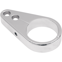 (image for) Throttle/Idle Cable Clamp Chrome Dual 1 1/4"