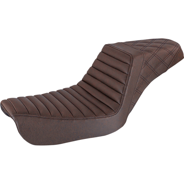 (image for) Saddlemen Step-Up Seat Brown - Front TR, Rear LS
