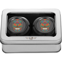 (image for) Axle Nut Cover Black w/ Sugar Skull