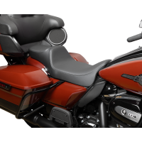 (image for) Drag Specialties Extended Reach Predator III 2-Up Seat, Smooth Solar-Reflective Leather