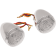 (image for) Front Turn Signal w/ Amber LED and Clear Lens