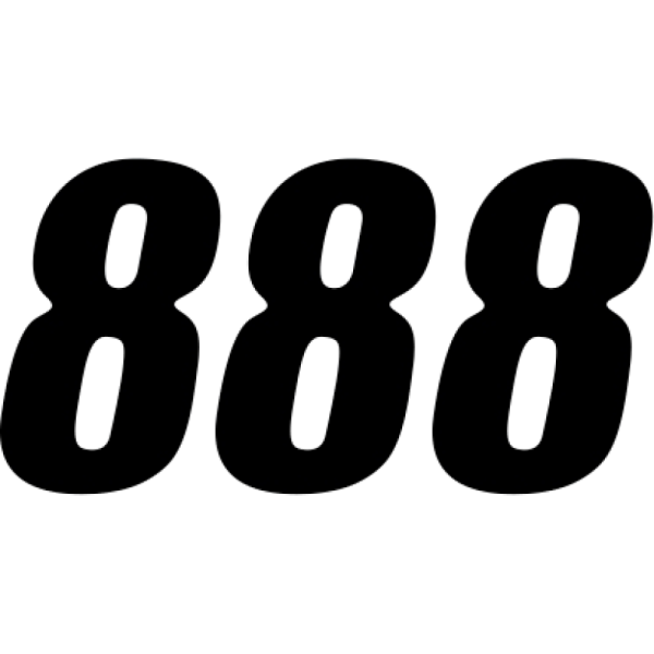 (image for) D'COR VISUALS SX Series Numbers - 6" Black - No. 8