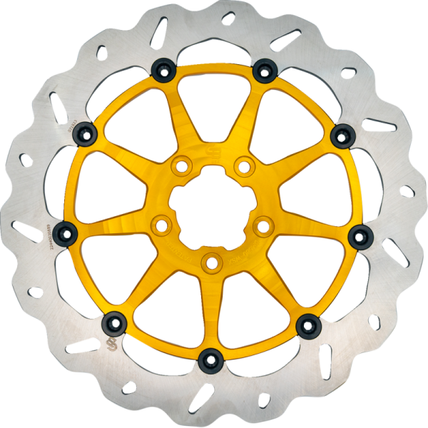 (image for) 13" Full-floating Rotor, Gold Carrier (Radial Mount Only)